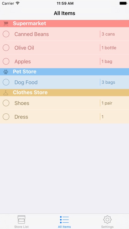 The Shopping List App