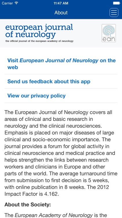 European Journal of Neurology App