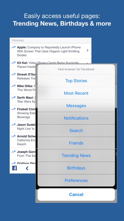 Fast Lite Pro for Facebook - app to save data, battery and storage on iPhone and iPad screenshot-3