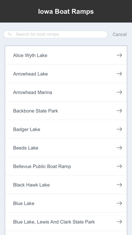 Iowa Boat Ramps & Fishing Ramps