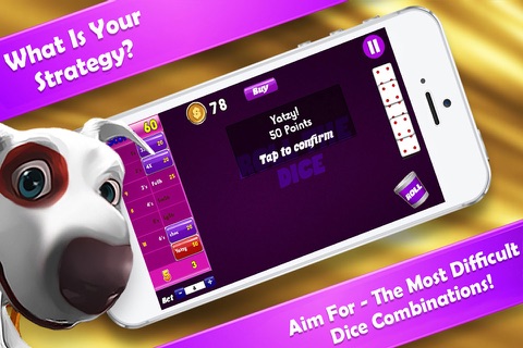 Yatzy Dice Pocket GoldMine FREE - Selfie Zoo Yahtzee screenshot 2