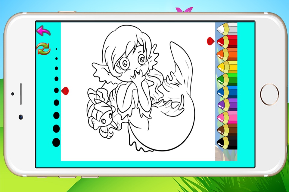 Drawing Painting Little Mermaid - Coloring Books Princess Games For Toddler Kids and Preschool Explorers screenshot 4