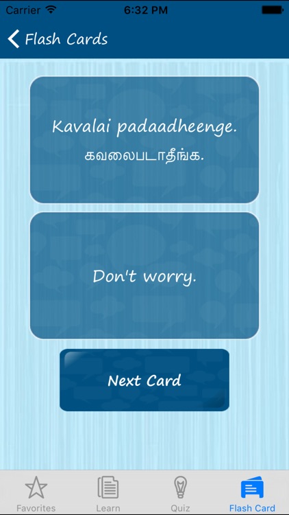 Learn Tamil Quickly - Phrases, Quiz, Flash Card