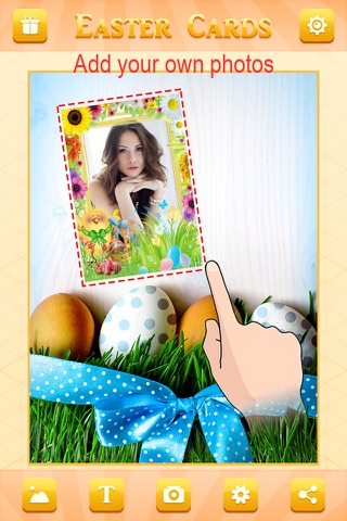 Happy Easter Greeting Card.s Maker Pro - Collage Photo & Send Wishes with Cute Bunny Egg Sticker screenshot 4