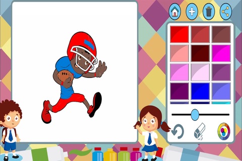 Football paint coloring book screenshot 3