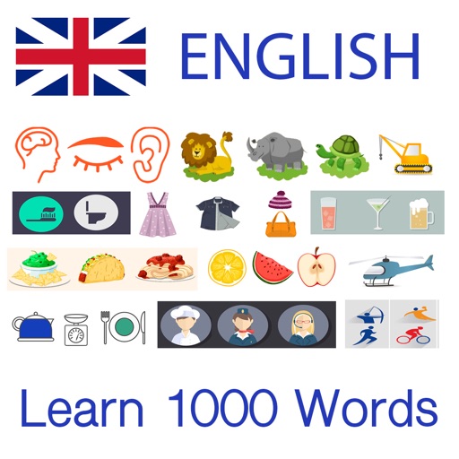 Learn English 1000 Words with Pictures & Sounds iOS App