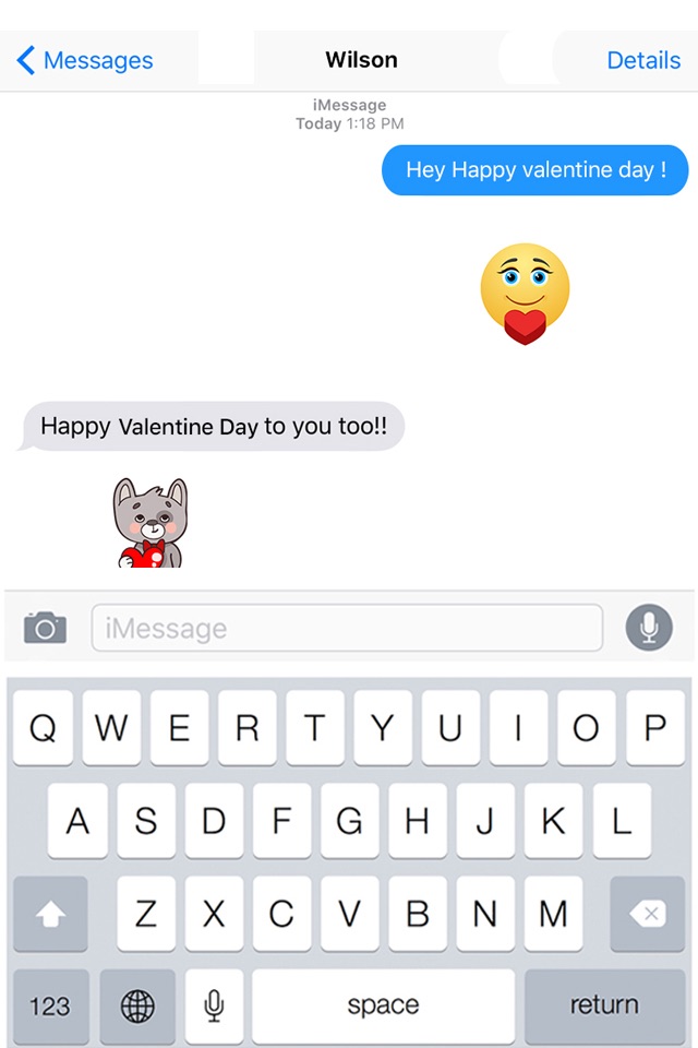 Valentine's Day Theme Stickers & Emoticons - Emoji Love screenshot 2