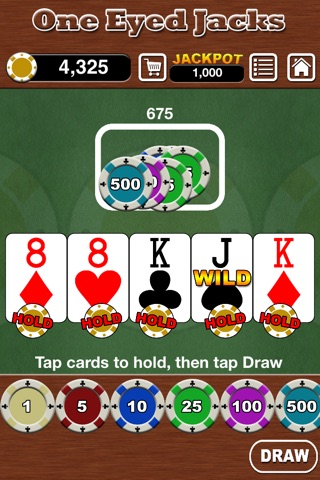 1 Eyed Jacks Video Poker screenshot 4