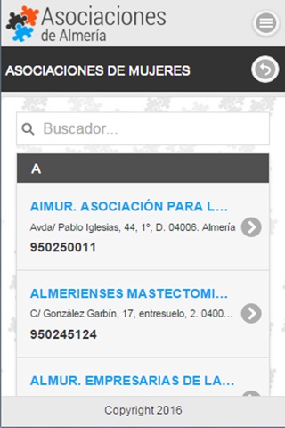 Asociaciones de Almería screenshot 2
