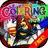 Coloring Book : Painting Pictures Superheroes Women Cartoon Free Edition