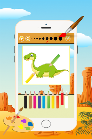 Dinosaur Coloring Book - Drawing and Painting Colorful for kids games free screenshot 4