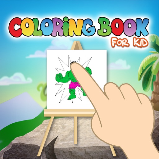 Coloring Book Kids Game For Hulk Smash Version icon