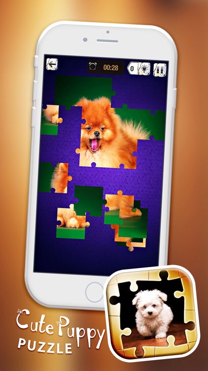 Cute Puppy Puzzle Game – Adorable Baby Dog And Sweet Little Pets Jigsaw Pictures For Kids screenshot-4