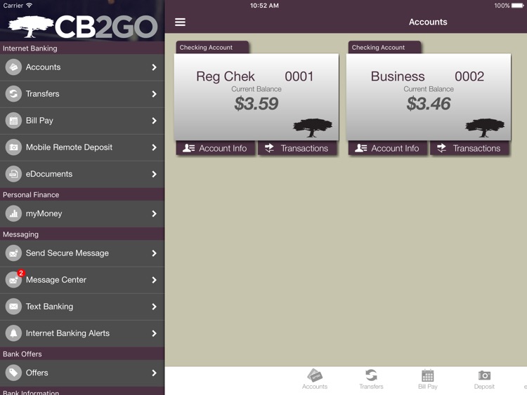Community Bank CB2GO for iPad screenshot-4