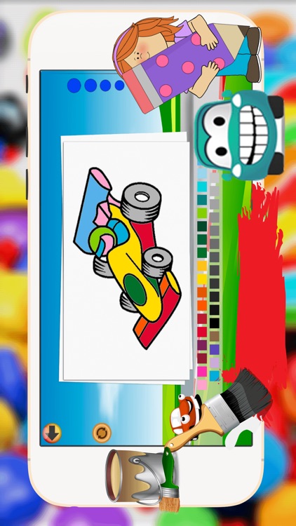 Car Coloring Book -  All In 1 Vehicles Draw Paint And Color Pages Games For Kids screenshot-3