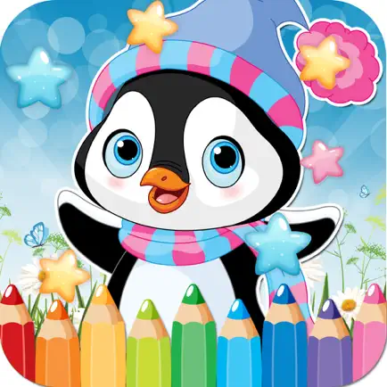 Penguin Drawing Coloring Book - Cute Caricature Art Ideas pages for kids Cheats