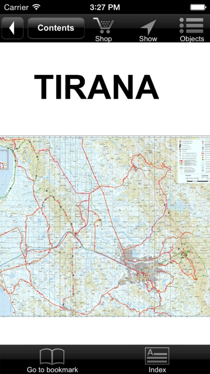 Tirana, Durres, Kruja. Tourist map.