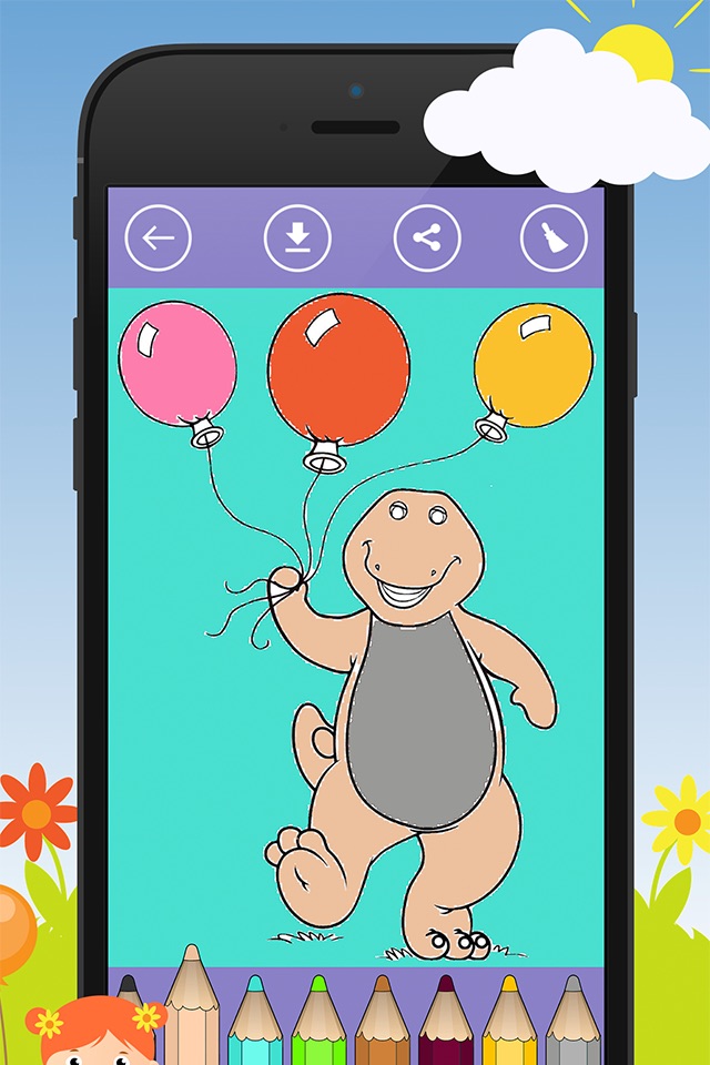 Dinosaur Coloring Book - Free Fun Educational Dinosaur Drawing Pages for Preschool screenshot 2