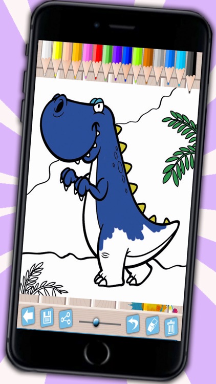 Kids paint and color animals dinosaurs coloring book - Premium screenshot-4