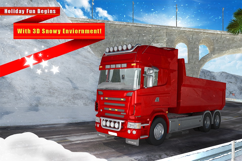Big truck simulator: Christmas gift screenshot 3