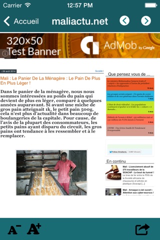 MaliActu.net screenshot 3