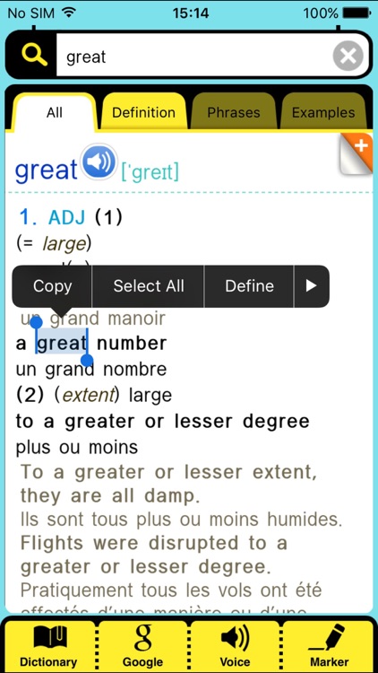Collins French-English Dictionary - DioDict3 screenshot-3