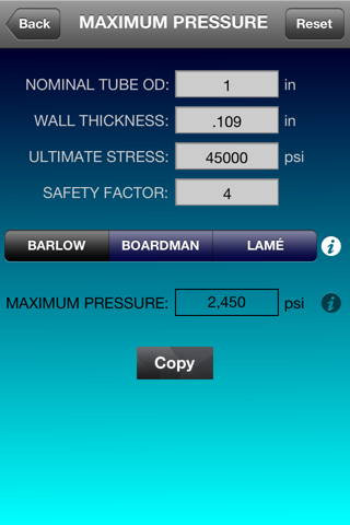 Hydraulic Tube Calculator screenshot 3