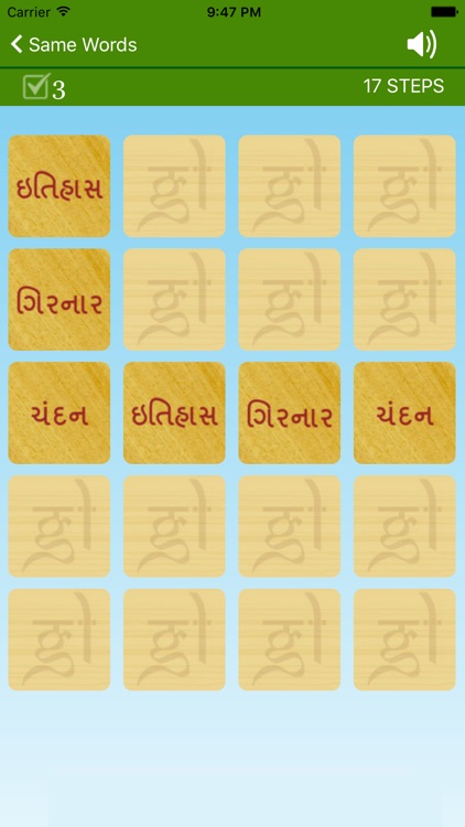 Gujarati Word Match
