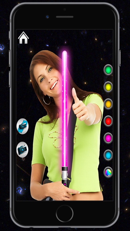 Lightsaber of galaxies Simulator of laser sword with sound effects and camera to take pictures - Premium