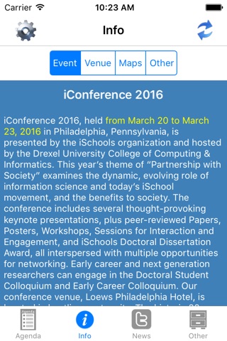 iConference 2016 screenshot 2