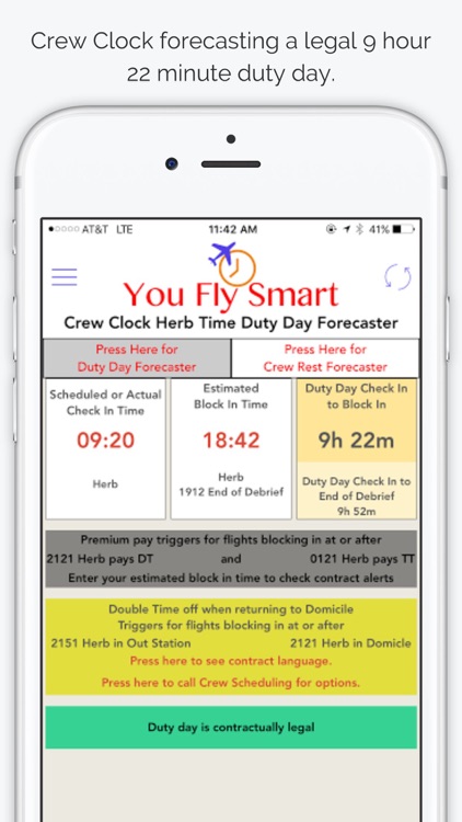 You Fly Smart with Crew Clock Herb Time