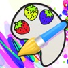 Icon Vocabulary fruit Coloring Book