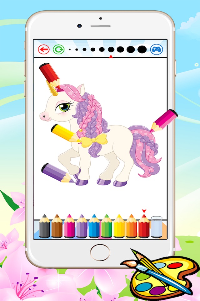 Pony Princess Coloring Book for Kids - Drawing free games screenshot 3