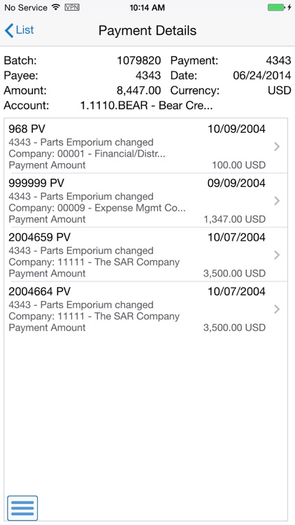 Payment Batch Approvals Smartphone for JDE E1