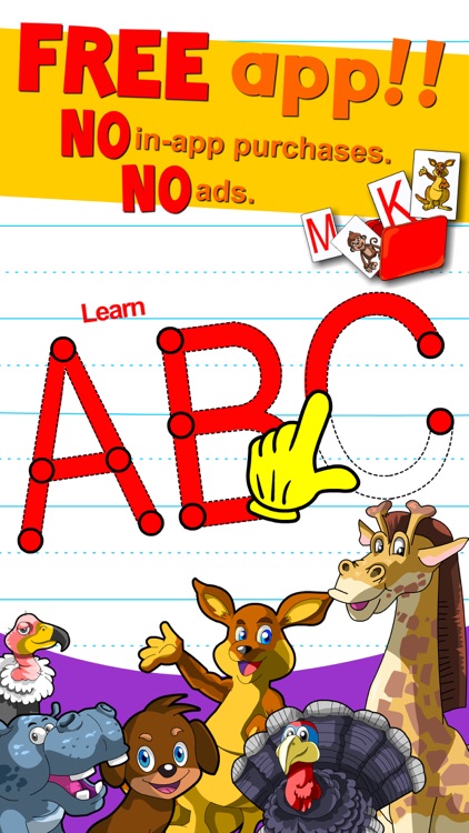 Learn ABC and alphabet thru trace game, flash cards and song.