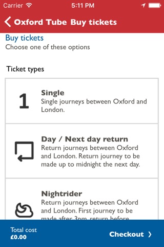 Oxford Tube Mobile Ticket screenshot 2