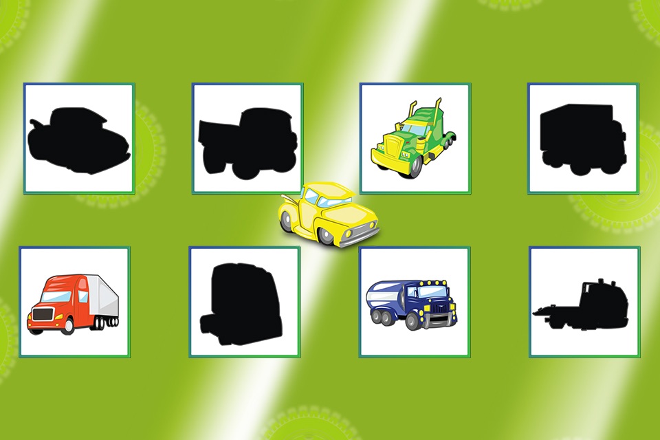 Trucks Cars Diggers Trains and Shadows Puzzles for Kids Lite screenshot 2