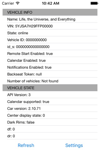 Info app for Tesla screenshot 2