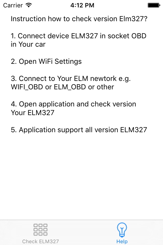 Elm327 WiFi Check Version screenshot 2