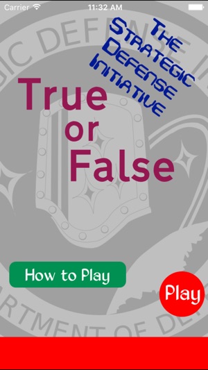 True or False - The Strategic Defense In