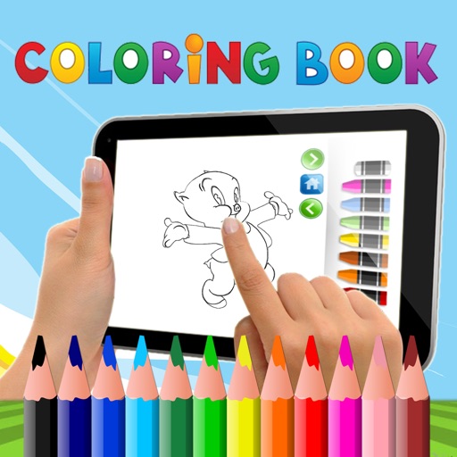 PAINT COLORING BOOK FOR KIDS PORKY PIG CARTOON VERSION iOS App