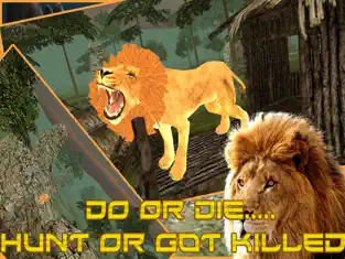 Captura de Pantalla 2 salvaje cazador de leones 2016 - selva de simulación de caza rey 3d: divertido juego completo gratis iphone