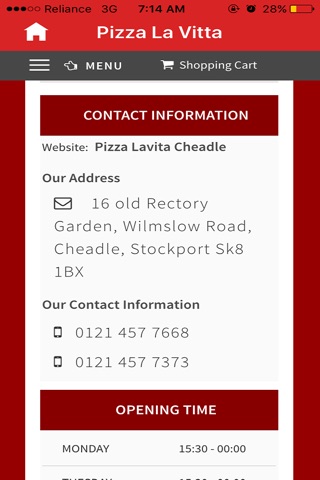 Pizza La Vita, Cheadle screenshot 3