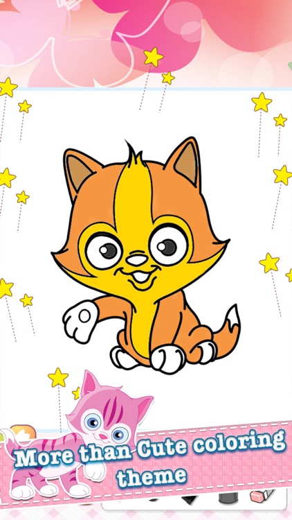 The Little Kitten Drawing Coloring Book Painting Pages learning games for kids screenshot-4