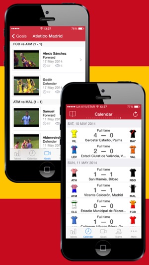 Football Scores Spanish 2011-2012 Standing Video of goals Li(圖2)-速報App