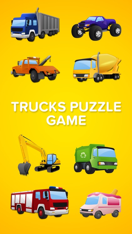 Kids Puzzles - Trucks- Early Learning Cars Shape Puzzles and Educational Games for Preschool Kids