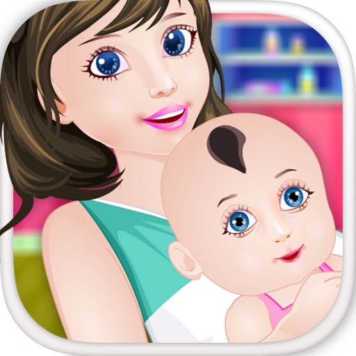 Little Newborn Baby Birth Game Icon