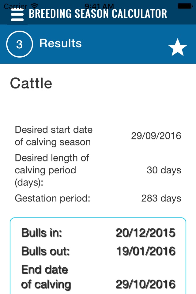 FG Breeding Season Calculator screenshot 3