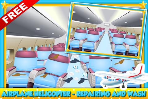 Airplane,Helicopter - Repairing And Wash Games screenshot 4