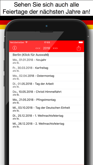 Feiertag Kalender Deutschland 2016(圖4)-速報App